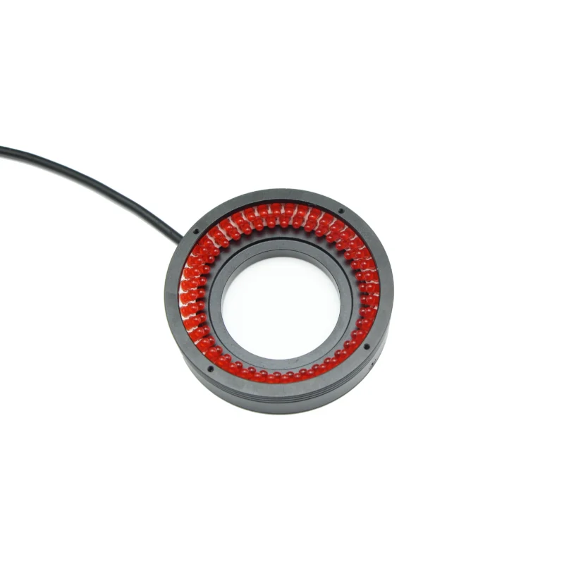 JY-C16 LED Circular Visual Inspection Ring Light Source Red 74mm Diameter 24V CCD Industrial Camera Microscope Bottom Backlight