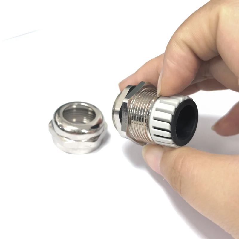 电线连接器IP68防水液密不锈钢电缆接头入口密封套电线