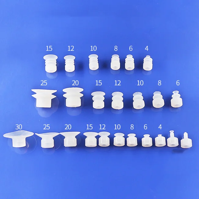 Standard Sizes Stock SMC Rubber Pneumatic Bellow Vacuum Cups Silicone Suction Cups - 图片 4